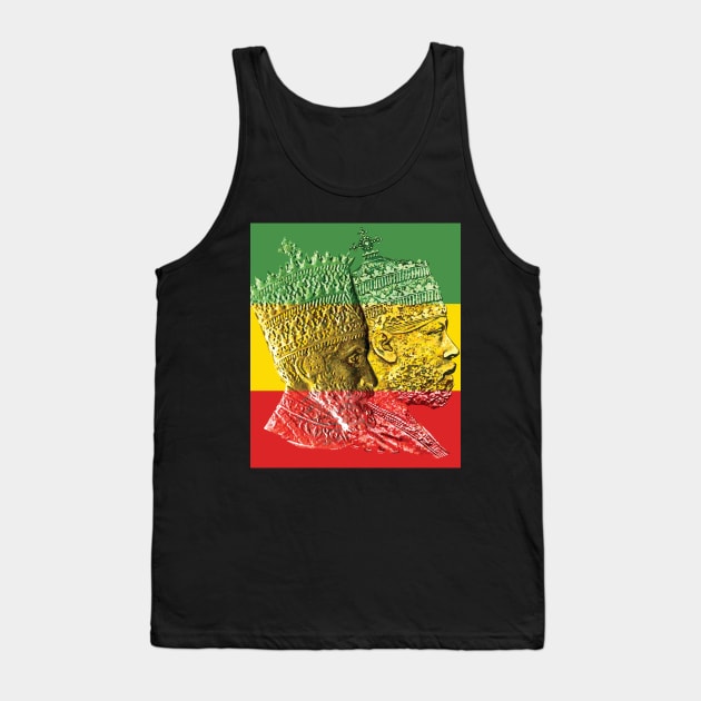 Haile Selassie Menelik Kings of Kings Ethiopia Tank Top by rastaseed